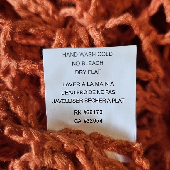 Blue Tassel Anthropologie Crochet Fringe Tank Tunic Coverup Dress, Tangerine, OS - Picture 11 of 11